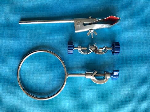 مجموعة قمع زجاجي منفصل سعة 2000 مل، مع محبس PTFE وأجهزة حامل حلقة حديدية in Kuwait