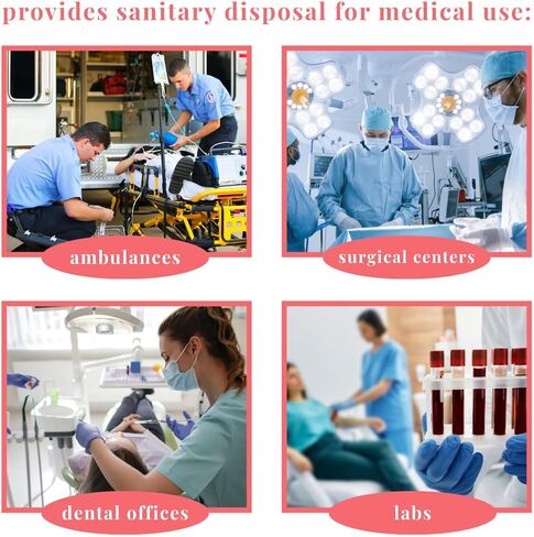Pack of 100 – 6 x 9 Inch, 2 Mil Thick, Biohazard Clear Bags with Red Biohazard label and Pouch for Documentation – Use in Clinics, Medical Facilities, Health Care Facilities, or Laboratories in Kuwait