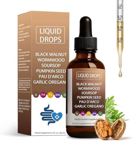 Nutralis الجوز الأسود الشيح تطهير الأمعاء، الشيح الأسود الجوز القرنفل السائل قطرات مع قشطة شائكة، بذور اليقطين، الثوم الأوريجانو، مساعد الهضم ويعزز الطاقة، صحة الأمعاء وامتصاصها in Saudi Arabia