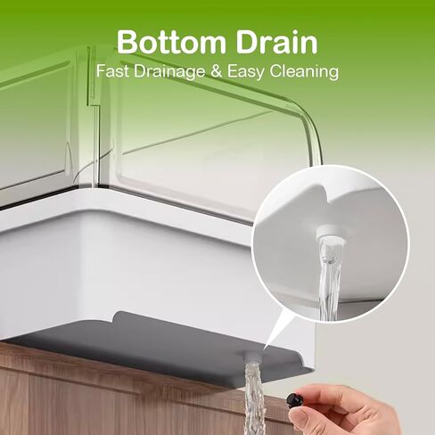 Turtle Tank Habitat Kit, Clioran Aquatic Tortoise Enclosure Starter Aquarium with Multi-Function Area, Hideout, UV Basking Platform Light, Water Filter, Fish Net,Drainage,Plant for Turtle Reptile Crab in Kuwait