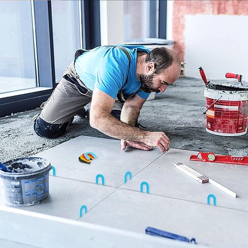 100pcs Tile Spacers, Plastic Shims for Leveling, Horseshoe Shims Spacers to Level Windows, Floors, Toilet, Indoor and Outdoor Use, 1/16, 1/8, 3/16, 1/4 inch in Kuwait