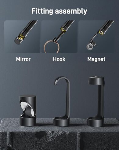 Borescope Inspection with Light, Industrial Endoscope Camera with 4.3" HD Screen, Waterproof Digital Snake Camera, Semi-Rigid Cable Bore Scope for Home Pipe, Engine, Inside Wall, Duct (11.5 FT) in Kuwait