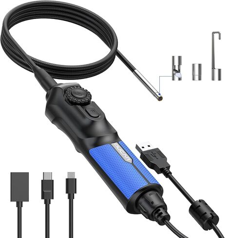 MUCAR E021 USB Endscope Borescope، 720P Borescope مع 6 مصابيح LED قابلة للتعديل، متوافق مع أجهزة الكمبيوتر الشخصية والماسحات الضوئية MUCAR in Kuwait