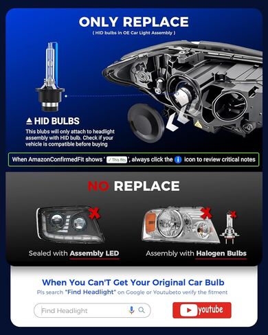 مصابيح Marsauto D2S HID، 85122 66240 66040 66240CBI (85122C1) لتجميع HID، لمبة إضاءة ضباب 6000K بيضاء باردة 35 وات، حزمة من 2 in Saudi Arabia