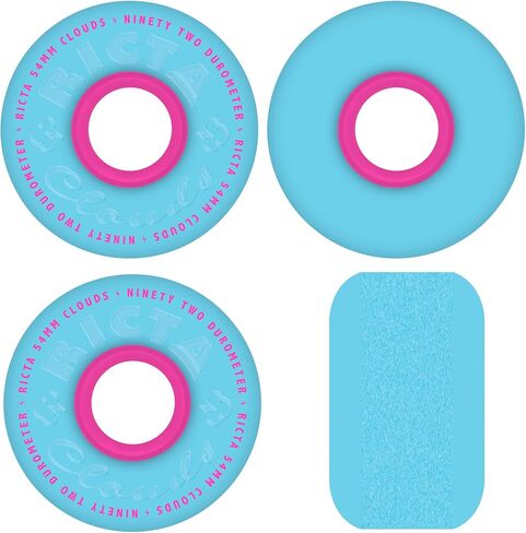 RICTA 54mm Clouds Blue Pink 92a Skateboard Wheels in Kuwait