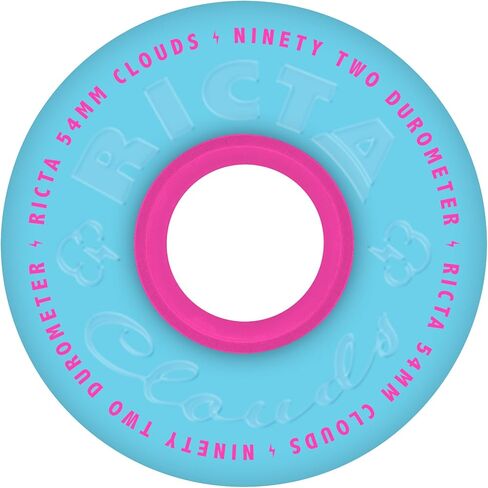 RICTA 54mm Clouds Blue Pink 92a Skateboard Wheels in Kuwait