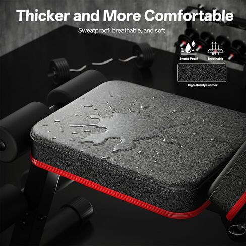 مقعد وزن قابل للتعديل من PASYOU بوزن 660 رطل، مقعد منحدر قابل للطي لصالة الألعاب الرياضية المنزلية، مقعد تمرين الدمبل لتمرين الجسم بالكامل، مقعد تمرين مسطح مدمج لتدريب القوة في المساحات الصغيرة in Kuwait