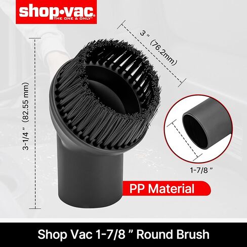 مجموعة فوهات Shop-Vac مكونة من 3 قطع، بقطر 1-7/8 بوصة للمكنسة الكهربائية الرطبة/الجافة، وتتضمن أداة الشقوق وفرشاة مستديرة in Saudi Arabia