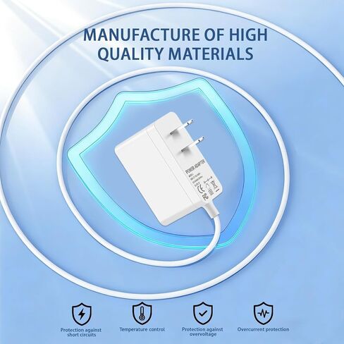9V AC DC Wall Adapter Compatible with FloodStop Water Shut Off Replacement Power Supply Charging Cable for Washing Machine Leak Detector in Saudi Arabia