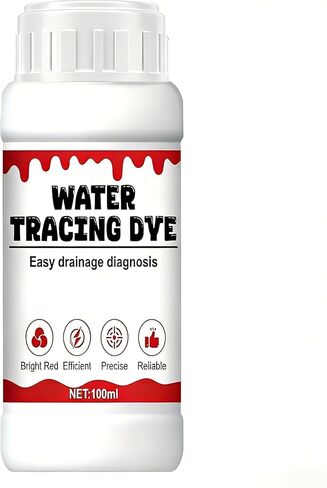 Water Tracing Dye, Oil Leak Dye Coolant Leak dyes Fast and Accurate High Concentration and Stability High-Contrast Visualization for Swimming Pool Spa Pipes Roof, 100ml Red in Kuwait