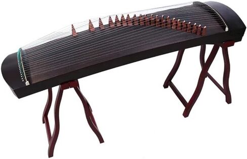 OrientalMusicSanctuary Professional Black Sandalwood Travel Guzheng - INCLUDES COMPREHENSIVE TUTORIAL BOOK AND ETUDES in Kuwait