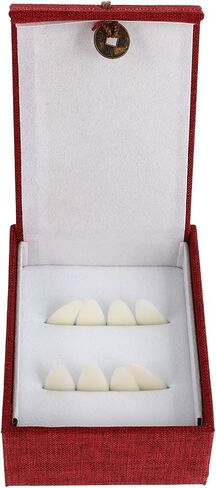 Guzheng Finger Protectors Set with Adhesive Tape, Small and Large Size Faux Nails for Adults, White Sheep Tallow Material, 8 Pieces with Storage Box, Fingertip Protection in Kuwait