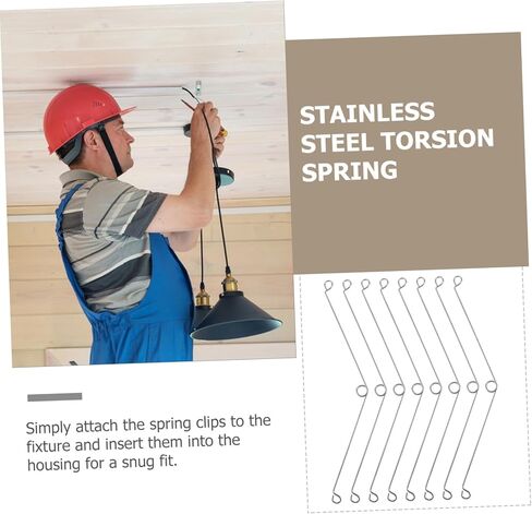 Stainless Steel Torsion Spring Recessed Light Clips 20pcs Lighting Accessories for Downlights Easy to Install Compatible Retrofit Cans and Ceiling Lights in Saudi Arabia