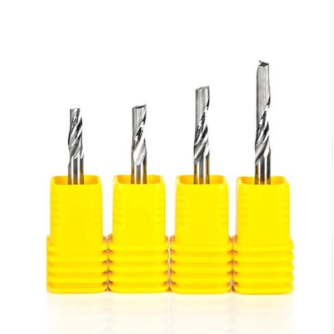Vsharp 4mm Shank 1 Flute Milling Cutter for Polishing Aluminum Tungsten Steel CNC Engraving Tool End Mill Cutter for Aluminum(4x12x45) in Saudi Arabia