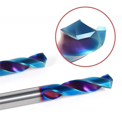 Vsharp HRC65 Solid Carbide Twist Drill Bit Tungsten Steel NACO4 Coating Drill Bit for Cast Iron Alloy Stainless Steel Aluminium(2.1mm,1PCS) in Saudi Arabia