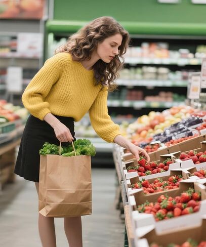 Paper Grocery Bags with Handles (100 Pcs Bulk) 12x7x14 Inches, Large Brown Paper Bags 57 Lbs Basis - Heavy Duty Kraft Paper Sacks for Shopping, Retail, Takeout, To Go in Kuwait