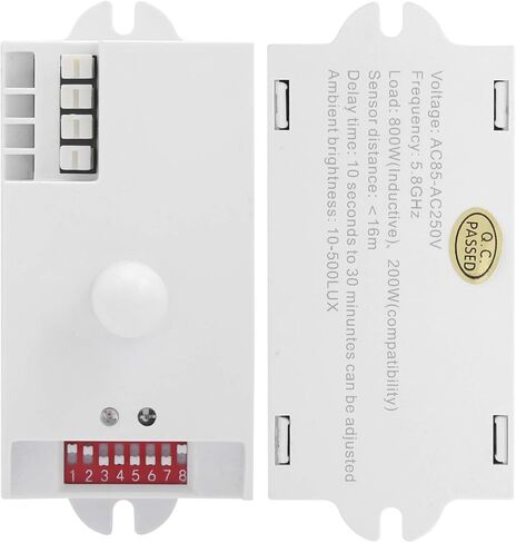 5.8GHz Microwave Motion Sensor Switch TDL1911 Automatic Light Control AC85250V Adjustable Induction Range 216m for Home Office Warehouse Security Lighting System in Saudi Arabia
