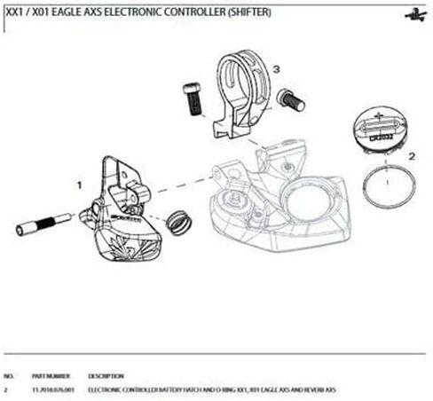 SRAM AXS Controller Battery Hatch & O-Ring for XX1, X01 Eagle AXS & Reverb AXS - Durable Replacement Parts for High-Performance e-MTB and XC Cycling in Saudi Arabia