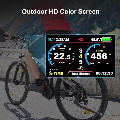 شاشة 5Pin أنثى Ebike LCD 750C مناسبة لمحرك Bafang BBS01B BBS02B، لـ G320 / G340، بروتوكول UART للاتصالات CAN-Bus، متوافق مع 24 فولت/36 فولت/48 فولت، كمبيوتر الدراجة in Saudi Arabia