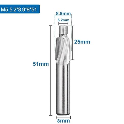 4 الناي كونتربور M3-M16 أداة الشق غاطسة حفرة 1 قطعة (5.2x8.9x8x51) in Kuwait