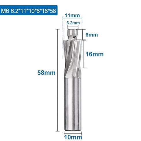 4 الناي كونتربور M3-M16 أداة الشق غاطسة حفرة 1 قطعة (6.2x11x10x6x16x58) in Kuwait