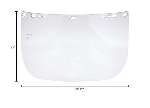 Jackson Safety Faceshield Window for Jackson Safety Headgear, 8" x 15.5" x 0.04", PETG, Unbound, Clear (Case of 12), 29104 in Saudi Arabia