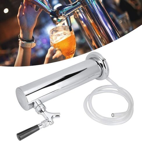 Stainless Steel Beer Tower, Single Faucet Dispenser with PVC Hose for Home Brewing Beer, Hotels Restaurants Living Rooms in Kuwait
