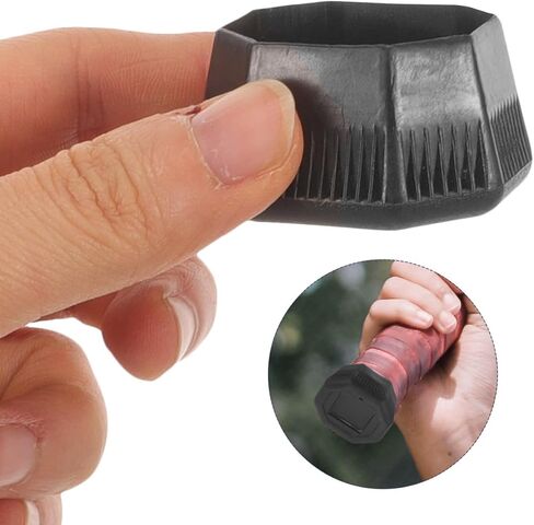 غطاء نهاية مضرب التنس Mipcase: غطاء مقبض مضرب تنس بلاستيكي غير قابل للانزلاق لتعزيز التحكم والثبات (أسود) in Saudi Arabia