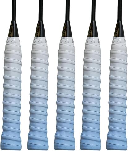5 عبوات من أشرطة مضرب التنس ذات اللون المتدرج، أشرطة ماصة للعرق، أشرطة قبضة ممتدة للتنس، مضادة للانزلاق، ملمس جاف، أشرطة قبضة مسبقة القطع لمضرب كرة الريشة وكرة البيسبول in Kuwait