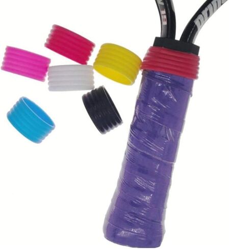 5 قطع من مضرب التنس بمقبض حلقة مطاطية، أسود، إكسسوار مضرب قابل للتمدد in Kuwait