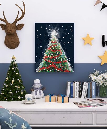 4 حزمة طلاء كبير من أرقام مجموعة أرقام للبالغين المبتدئين 16x20in ، وحيوانات البحر في المحيط لطيف الطلاء حسب الرقم للأطفال ، والرسم الأكريلي السهل بالأرقام القماشية بدون إطار in Kuwait