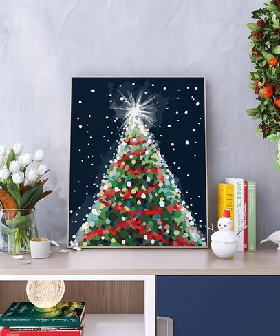 4 حزمة طلاء كبير من أرقام مجموعة أرقام للبالغين المبتدئين 16x20in ، وحيوانات البحر في المحيط لطيف الطلاء حسب الرقم للأطفال ، والرسم الأكريلي السهل بالأرقام القماشية بدون إطار in Kuwait