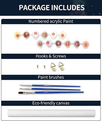 4 حزمة طلاء كبير من أرقام مجموعة أرقام للبالغين المبتدئين 16x20in ، وحيوانات البحر في المحيط لطيف الطلاء حسب الرقم للأطفال ، والرسم الأكريلي السهل بالأرقام القماشية بدون إطار in Kuwait