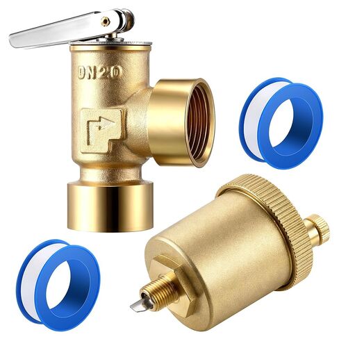 1/8 "NPT صمام تنفيس الهواء التلقائي مع 3/4" NPT صمام تخفيف الضغط لأنظمة الماء الساخن والمياه الباردة in Saudi Arabia