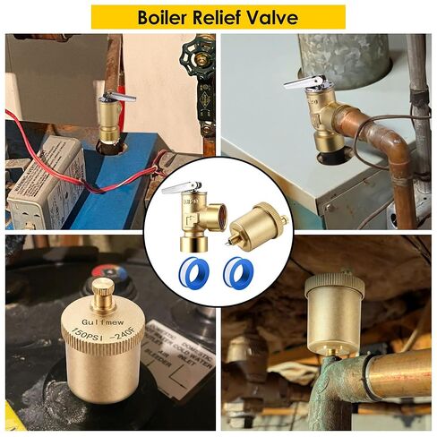1/8 "NPT صمام تنفيس الهواء التلقائي مع 3/4" NPT صمام تخفيف الضغط لأنظمة الماء الساخن والمياه الباردة in Saudi Arabia