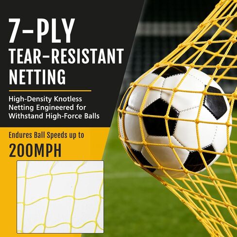 Soccer Goal, 12X6 FT Soccer Goal for Backyard, Precision Target and Training Cones Included, Upgraded Metal Base, Anti-Tear Netting, Soccer Practice Equipment with Carry Bag in Kuwait