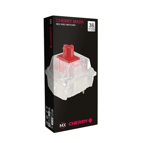 CHERRY MX2A RGB Silent RED Switch Kit, 36 Mechanical Keyboard Switches, for DIY, Hot Swap or Gaming Keyboard, Linear Switch with No Click, Smooth & Quiet in Saudi Arabia