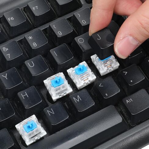50 PCS Blue Mechanical Keyboard, Switches Keyboard Clicker with Remover Tool Key Clicker Accurate Typing Dustproof and Waterproof Keyboards Accessories for Mechanical Gaming Keyboards in Kuwait