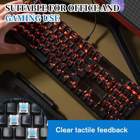 50 PCS Blue Mechanical Keyboard, Switches Keyboard Clicker with Remover Tool Key Clicker Accurate Typing Dustproof and Waterproof Keyboards Accessories for Mechanical Gaming Keyboards in Kuwait