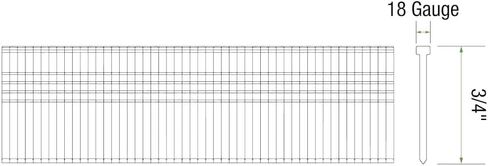 Grip-Rite GRF1834M, Collated Finish Brad 18GA, 3/4", Galvanized, 1,000 Nails, Job Pack in Saudi Arabia