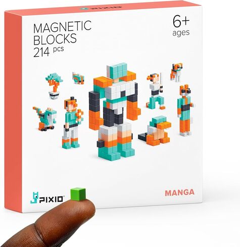 PIXIO Mini Monsters - Magnetic Blocks Building Toys in Pixel Art Style - Arts and Crafts Kids Toys - Building Blocks - Learning Toys in Kuwait