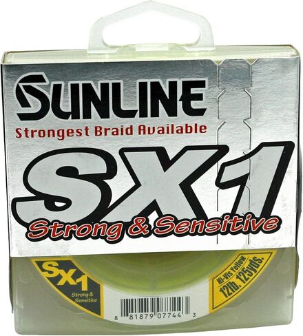Sunline 63041810 SX1 Hi-Visible Yellow 12 lb Fishing Line, Hi-Visible Yellow, 125 yd in Kuwait