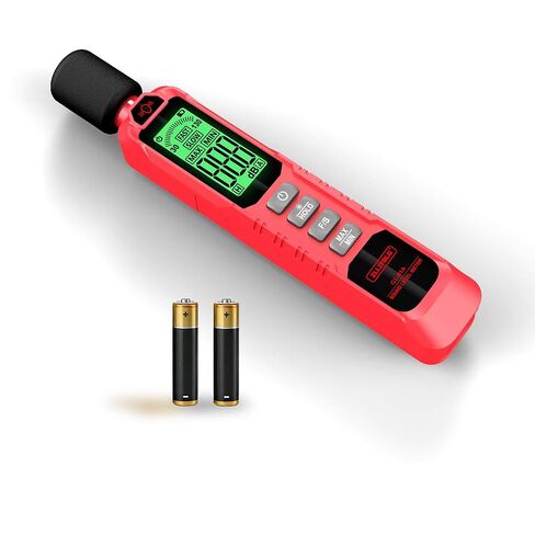Noise Decibel Meter, Decibel Meter, Digital Sound Level Meter, 30dB to 130dB Audio Noise Measurement Equipment, LCD Backlight Display, MAX/MIN Data Retention, Automatic Power-Off in Saudi Arabia