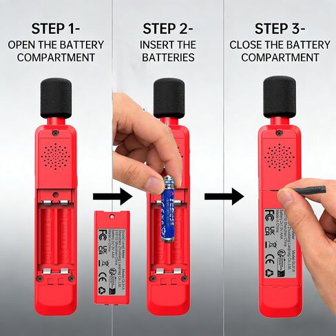 Noise Decibel Meter, Decibel Meter, Digital Sound Level Meter, 30dB to 130dB Audio Noise Measurement Equipment, LCD Backlight Display, MAX/MIN Data Retention, Automatic Power-Off in Saudi Arabia