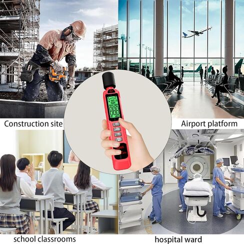 Noise Decibel Meter, Decibel Meter, Digital Sound Level Meter, 30dB to 130dB Audio Noise Measurement Equipment, LCD Backlight Display, MAX/MIN Data Retention, Automatic Power-Off in Saudi Arabia