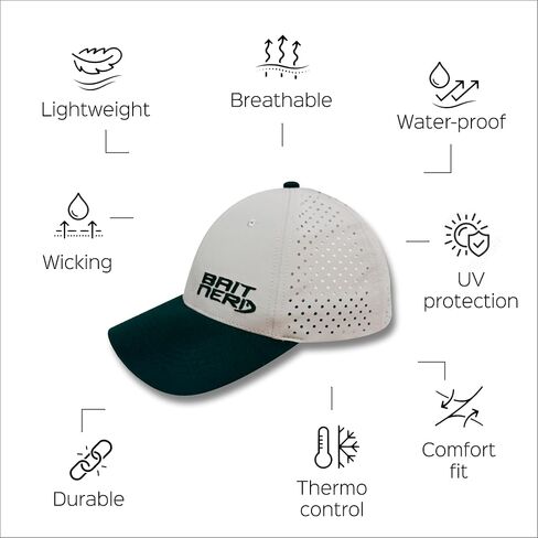 Medium-Large Premium Outdoor Fishing Cap | Breathable, Water-Resistant, UV-Protection Hat | Sweat-Proof, Washable, Adjustable Velcro Strap for Fishing, Boating & Hiking in Saudi Arabia