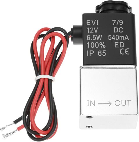 QWORK DC 12V Electric Solenoid Air Valve 2 Way Normally Closed, 1/4" NPT, for Air, Gas, Liquid, Water in Saudi Arabia