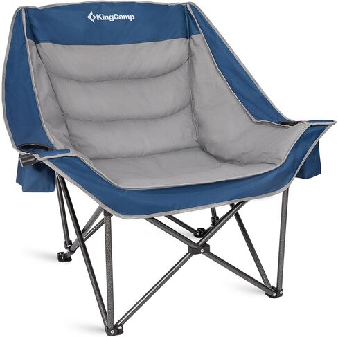 KingCamp Large-Angle Backrest Folding Camping Chairs for Adults with Armrest, Outdoor Camp Chairs Adults with Cup Holder, Lawn Chairs Adults for Outside, Picnic,Travel, BBQ(300 lbs) in Saudi Arabia