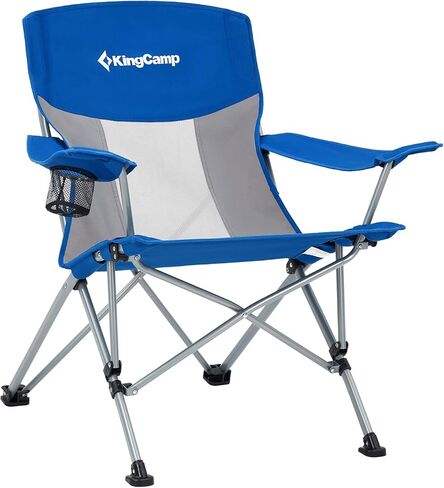 KingCamp Large-Angle Backrest Folding Camping Chairs for Adults with Armrest, Outdoor Camp Chairs Adults with Cup Holder, Lawn Chairs Adults for Outside, Picnic,Travel, BBQ(300 lbs) in Saudi Arabia