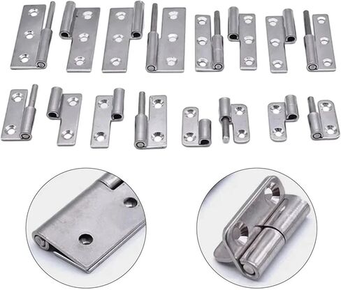 Detachable Hinge 2/2.5/3/4 Inch Stainless Steel Flag Shape for Joint Removable Hardware 1Pcs(2 inch Left) in Kuwait